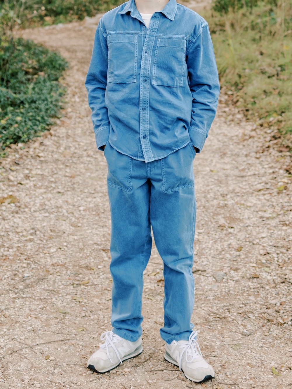 Crewcuts Boys Faded Denim Shirt and Jogger Set Sz 12